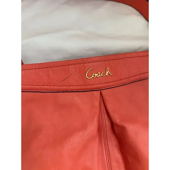 Coach Ashley Coral Leather Crossbody Shoulder Bag GS - Picture 2 of 6